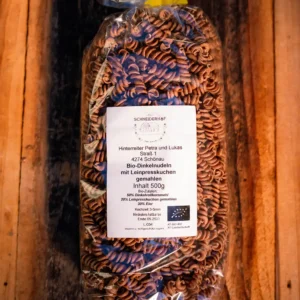 Bio-Dinkel-Spiralnudeln mit Leinpresskuchen - 500g