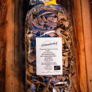 Bio-Dinkel-Bandnudeln mit Leinpresskuchen - 500g